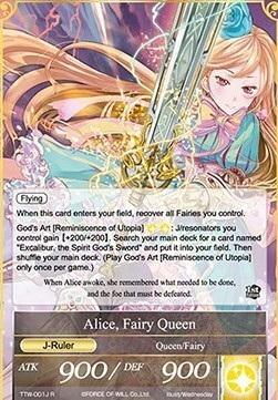 Alice, Girl of the Lake // Alice, Fairy Queen Card Back