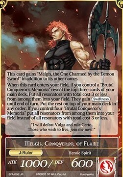 Memoria of the Seven Lands // Melgis, Conqueror of Flame Card Back