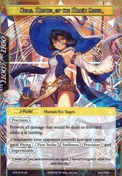 Zero, Six Sage of Light // Zero, Master of the Magic Saber Card Back