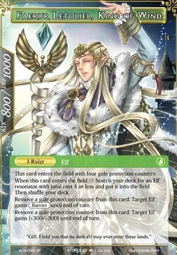 Faerur Letoliel // Faerur Letoliel, King of Wind Card Back