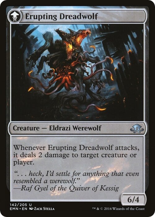 Smoldering Werewolf // Erupting Dreadwolf Card Back