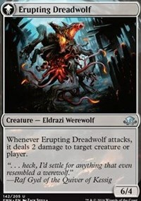 Smoldering Werewolf // Erupting Dreadwolf Card Back