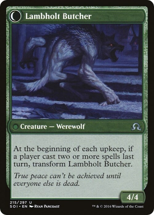 Lambholt Pacifist // Lambholt Butcher Card Back