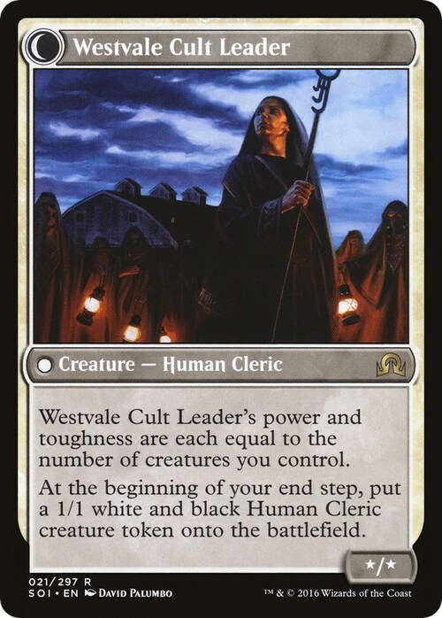 Hanweir Militia Captain // Westvale Cult Leader Card Back