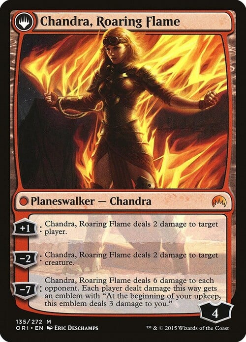 Chandra, el fuego de Kaladesh // Chandra, llamarada rugiente Parte Posterior
