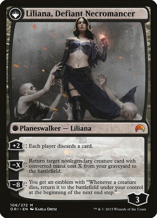 Liliana, Heretical Healer // Liliana, Defiant Necromancer Card Back