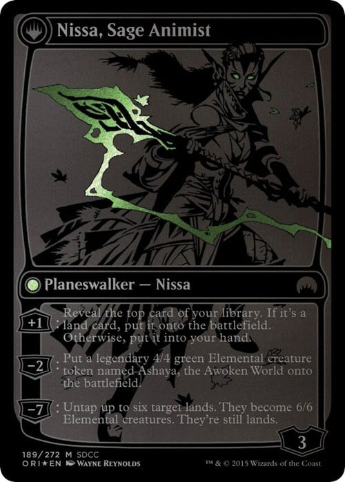Nissa, Vastwood Seer // Nissa, Sage Animist Card Back