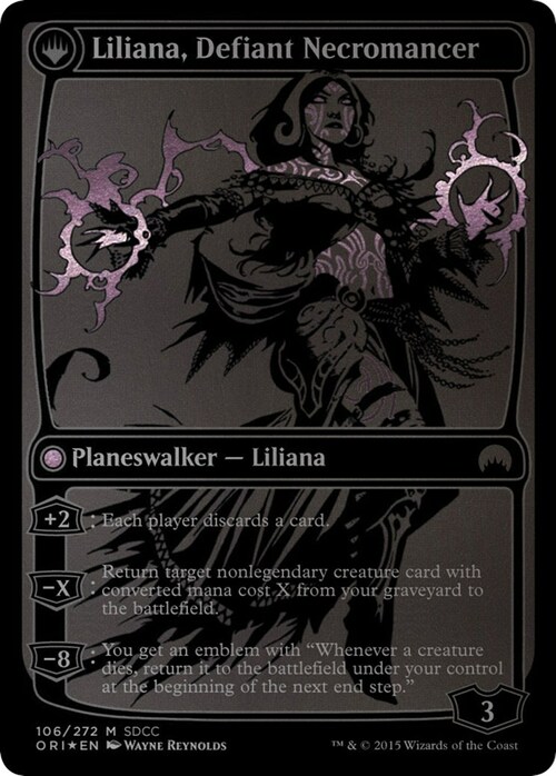 Liliana, Heretical Healer // Liliana, Defiant Necromancer Card Back
