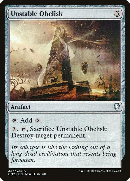 Obelisco inestable Frente