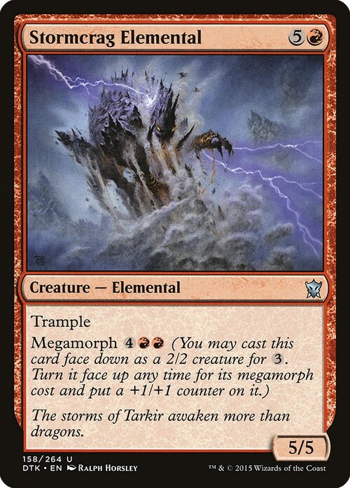 Elementale del Dirupo Tempestoso Card Front