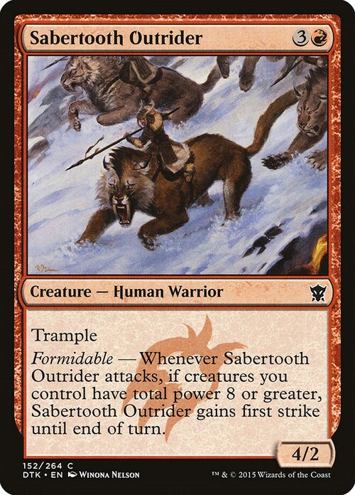 Sabertooth Outrider Card Front