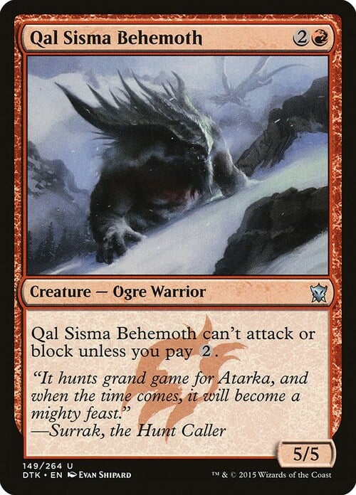 Behemoth di Qal Sisma Card Front