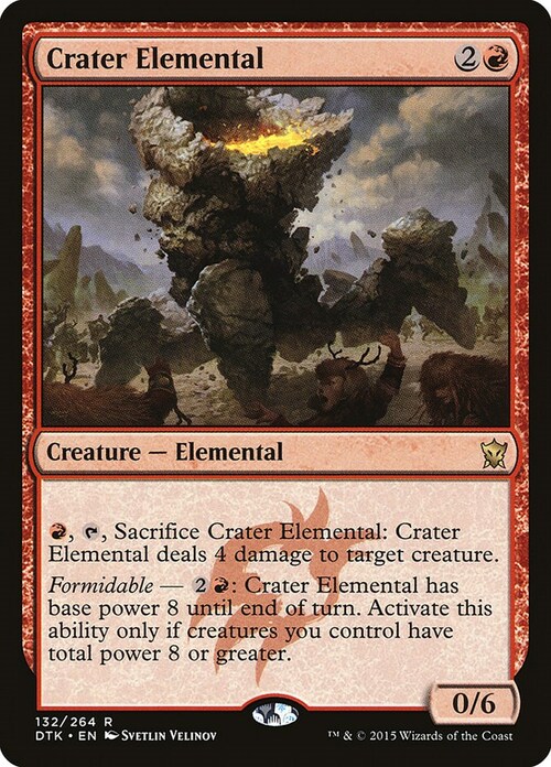 Crater Elemental Card Front