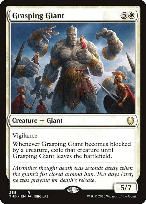 Grasping Giant Card Front