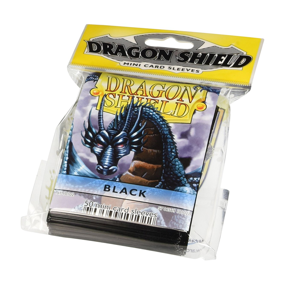 50 Small Dragon Shield Sleeves - Black