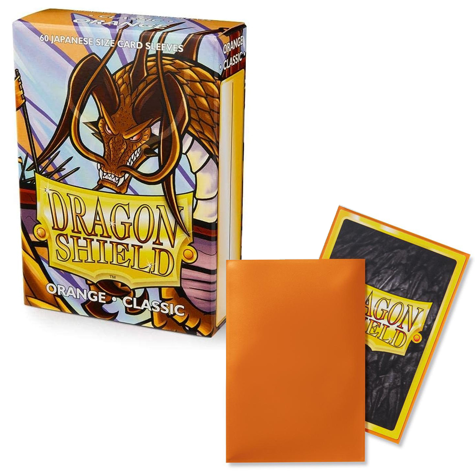 60 Small Dragon Shield Sleeves - Classic Orange