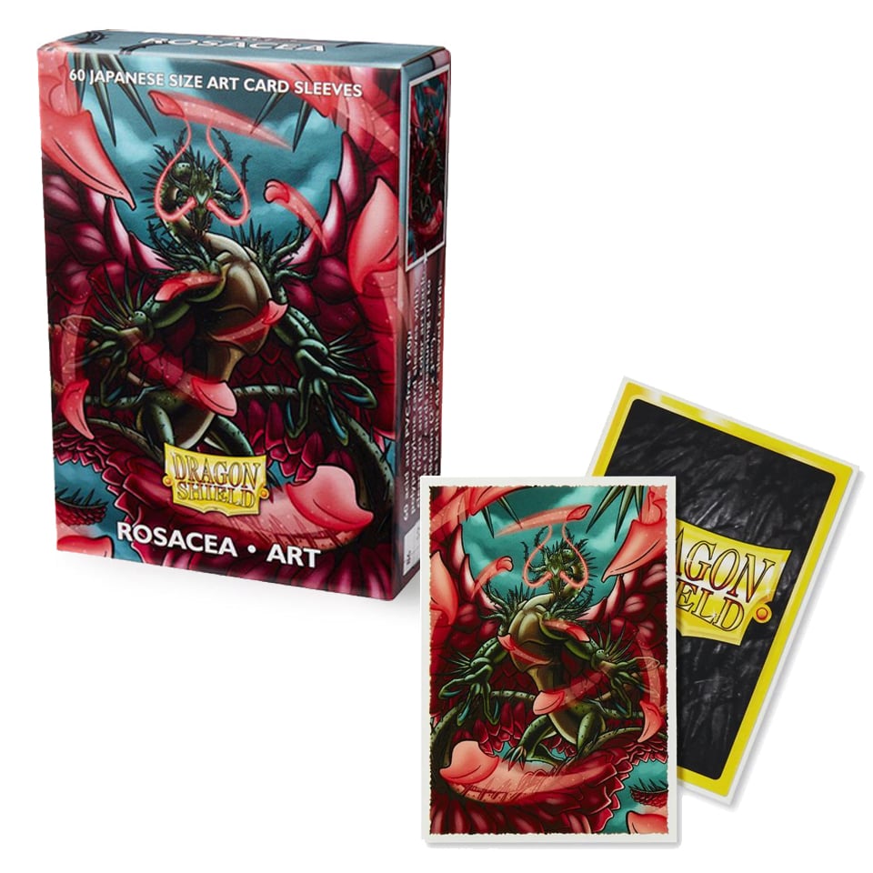60 Small Dragon Shield Sleeves - Rosacea Art