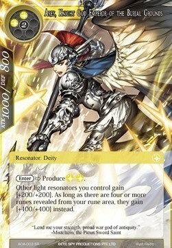 Ares, Knight God Emperor of the Burial Grounds Card Front