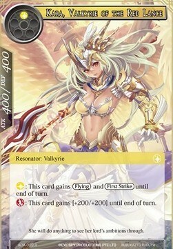 Kara, Valkyrie of the Red Lance Card Front