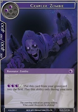 Crawler Zombie Card Front