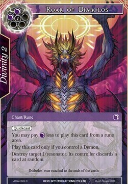 Roar of Diabolos Card Front