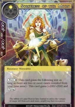 Sorceress of the Moon Card Front