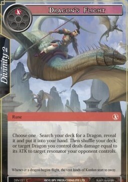 Dragon's Flight Card Front