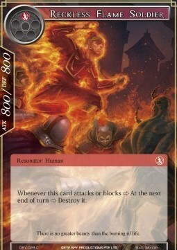 Reckless Flame Soldier Card Front