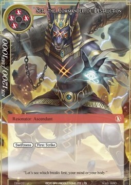 Set, the Commander of Destruction Card Front