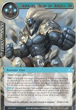 Bergelmir, Giant of Eternal Ice Card Front
