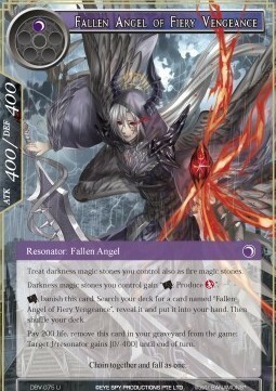 Fallen Angel of Fiery Vengeance Card Front
