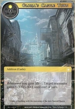Gloria's Castle Town Card Front