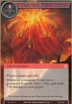 Certo, the Blazing Volcano Card Front