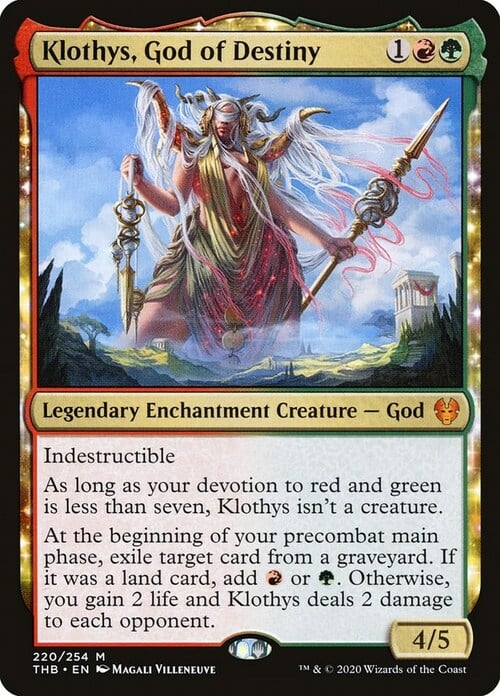 Klothys, God of Destiny Card Front
