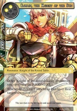 Galvano, il Cavaliere del Sole Card Front