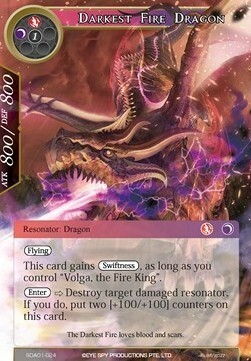 Darkest Fire Dragon Card Front