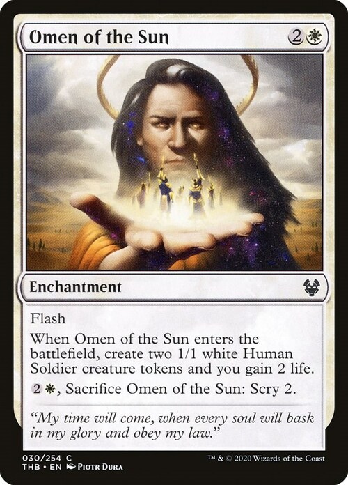 Omen of the Sun Card Front