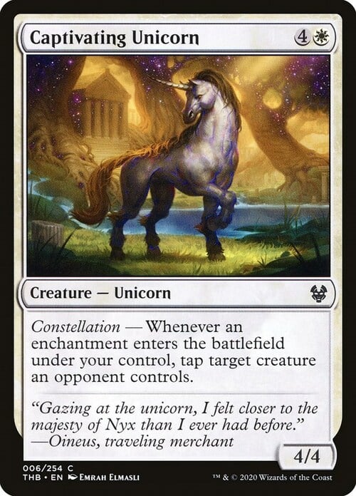 Captivating Unicorn Card Front