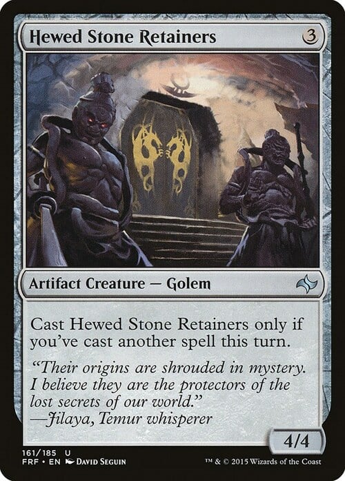 Hewed Stone Retainers Card Front