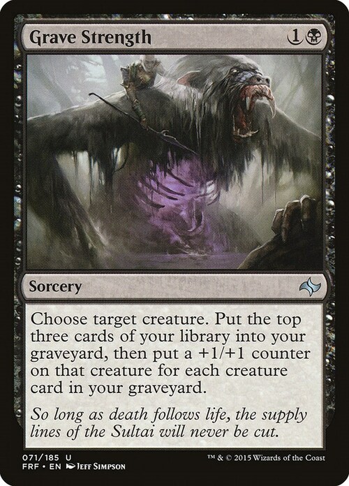 Grave Strength Card Front