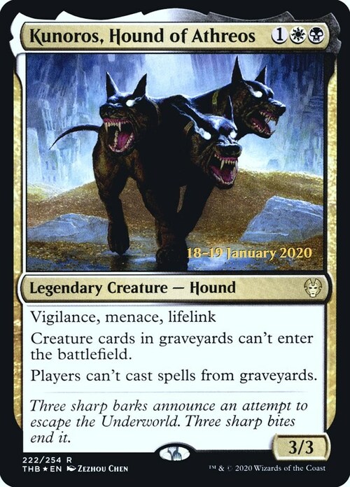 Kunoros, Hound of Athreos Card Front
