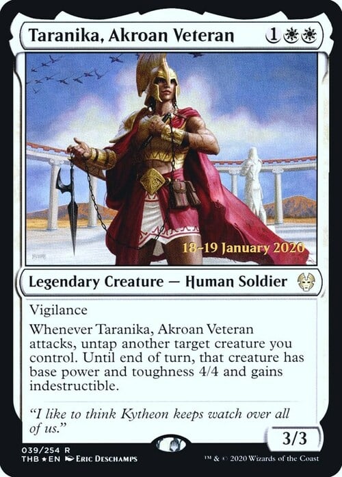 Taranika, Akroan Veteran Card Front
