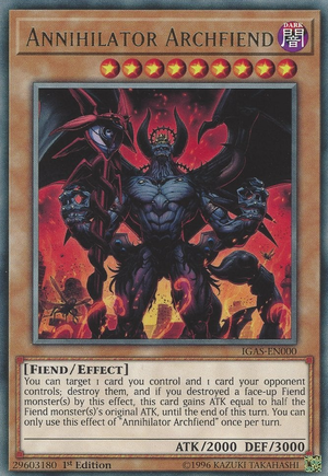 Yu-Gi-Oh! Karte Annihilator Archfiend – IGAS-EN000, Selten, Unbegrenzte Auflage – Sammelkarte