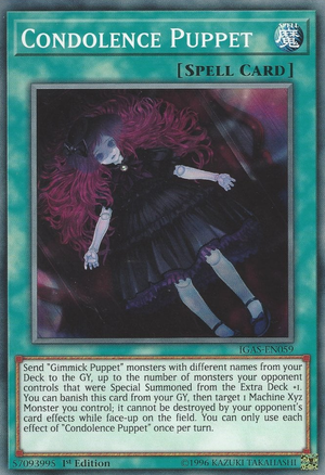 Condolence Puppet Card Front