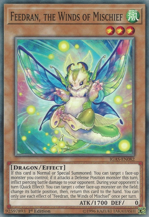 Feedran, the Winds of Mischief Card Front