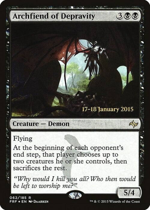Supremo Demone della Depravazione Card Front