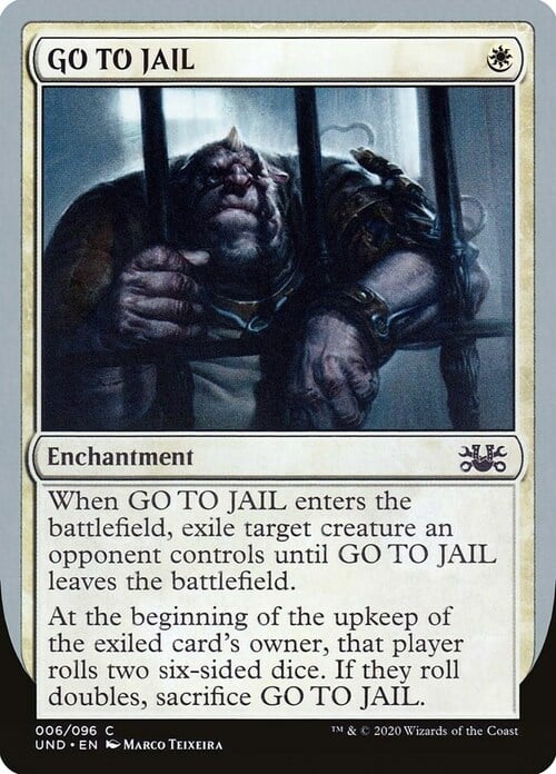 GO TO JAIL Card Front