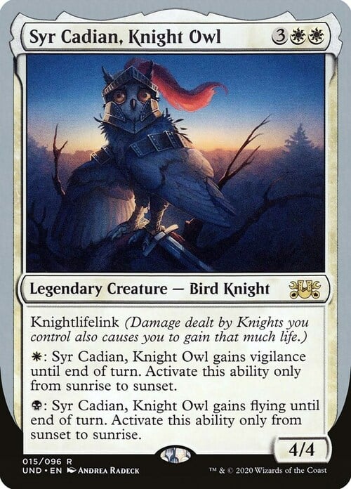 Syr Cadian, Knight Owl Card Front