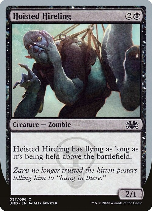 Hoisted Hireling Card Front