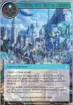 Leginus, the City of Science Card Front